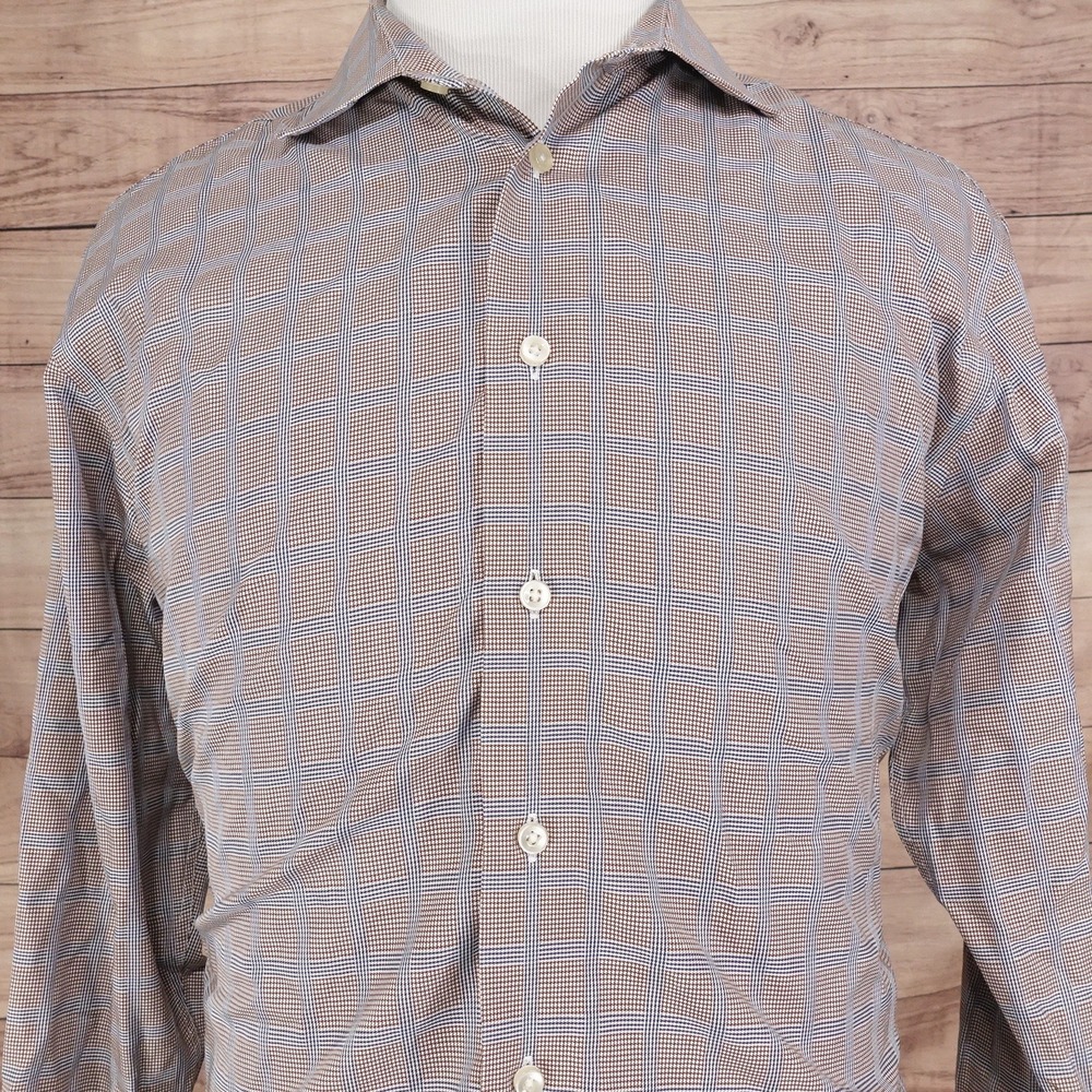 EGARA NON-IRON MULTICOLOR‎ CHECK BUTTON DOWN SHIRT MENS SIZE XL